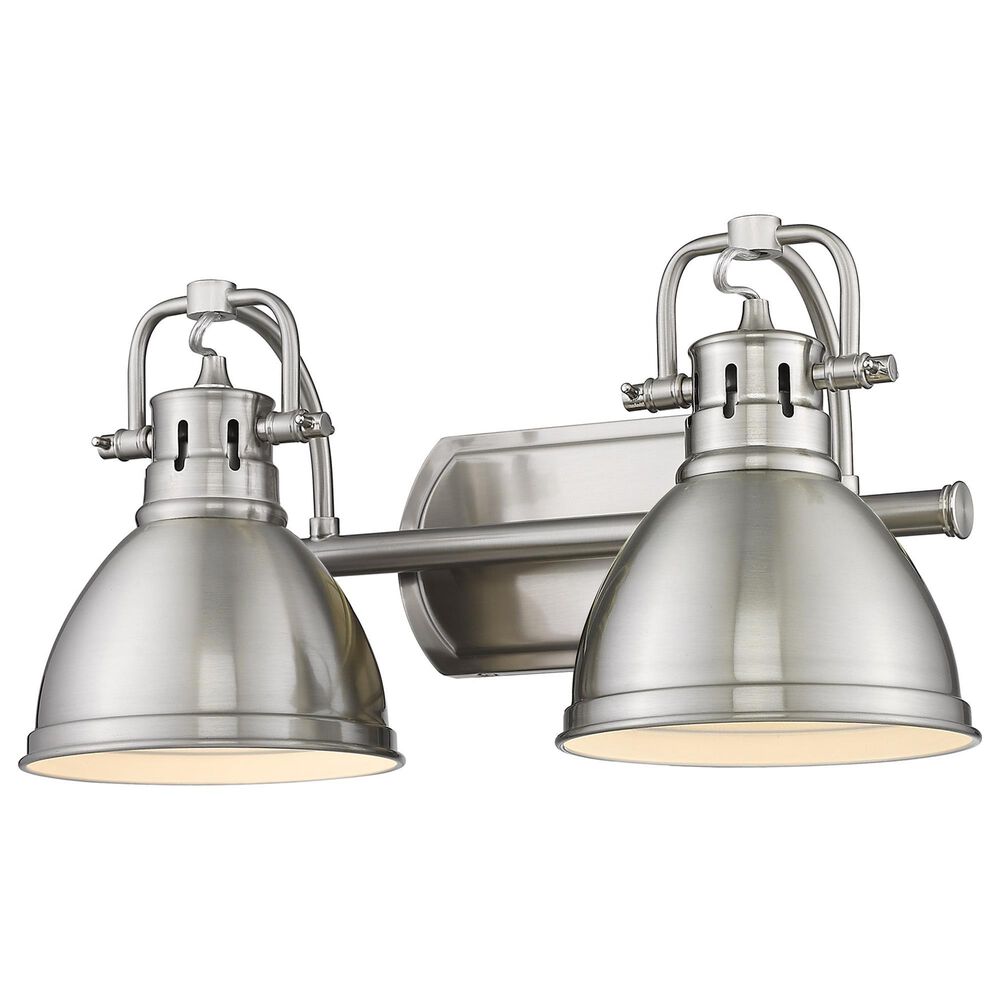 Golden Lighting Duncan 2-Light Bath Vanity in Pewter/Pewter, , large