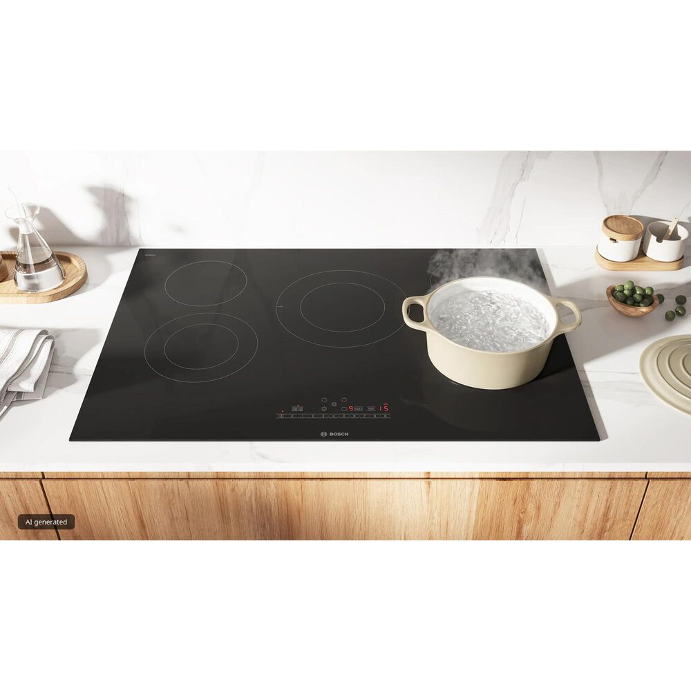 Bosch 800 Series 30" Electric Cooktop without Frame in Black, , large
