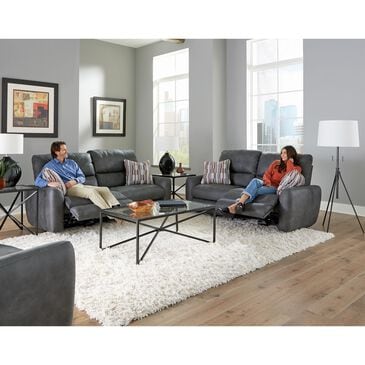 Catnapper Dorian Manual Reclining Loveseat in Charcoal, , large