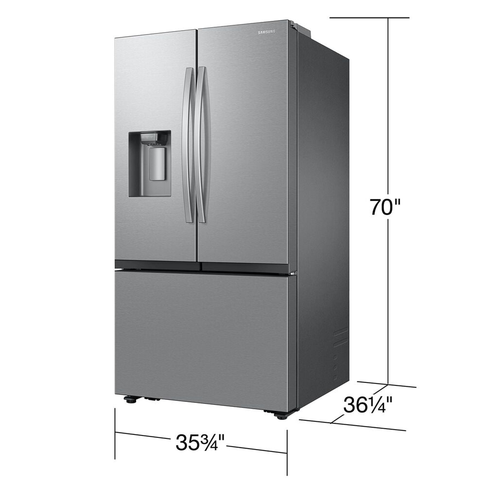 Samsung Large Capacity 3-Door French Door 31 cu. ft. Refrigerator with 4 Types of Ice in Stainless Steel, , large