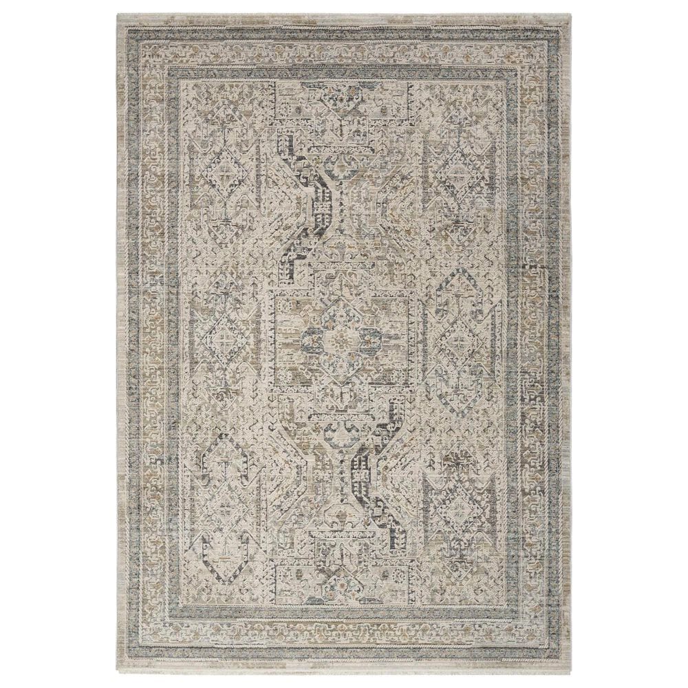 Nourison Lynx 7"10" x 10"1" Ivory, Grey and Blue Area Rug, , large