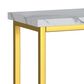 Golden Wave Furniture Driscoll Sofa Table in Gray, White and Gold, , large