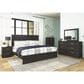 Ashley Belachime 5 Piece King Panel Bedroom Set in Dark Charcoal, , large