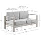 Linon Home Decor Karah 2-Seater Outdoor Sofa in Grey, , large