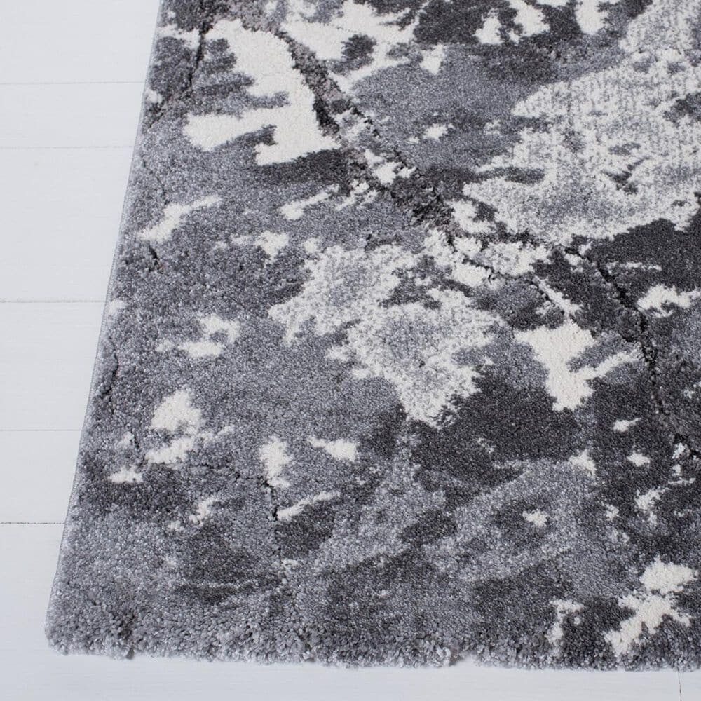 Safavieh Cyrus Shag CYR122F 5&#39;5&quot; x 7&#39;6&quot; Grey and Ivory Area Rug, , large