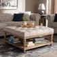 Baxton Studio Kelly Cocktail Ottoman in Beige, , large
