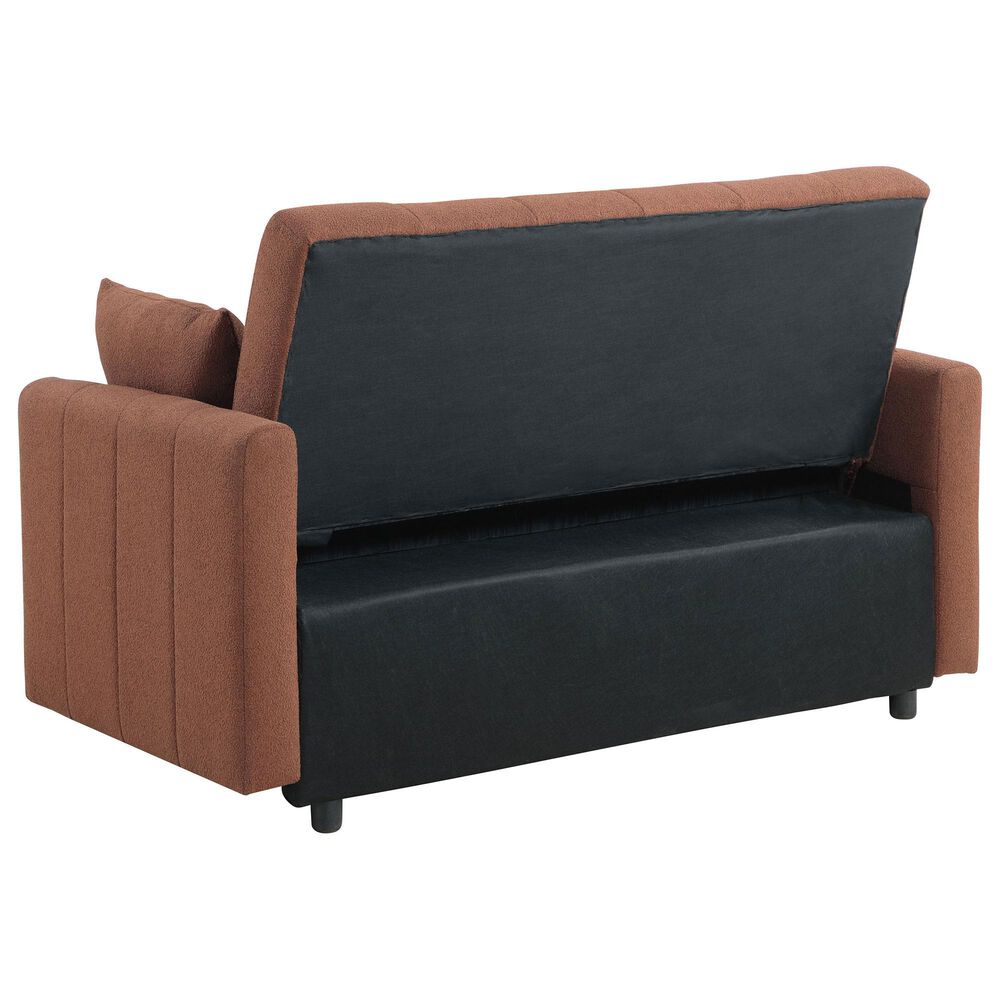 Coaster Portland Stationary Sofa Sleeper in Copper, , large