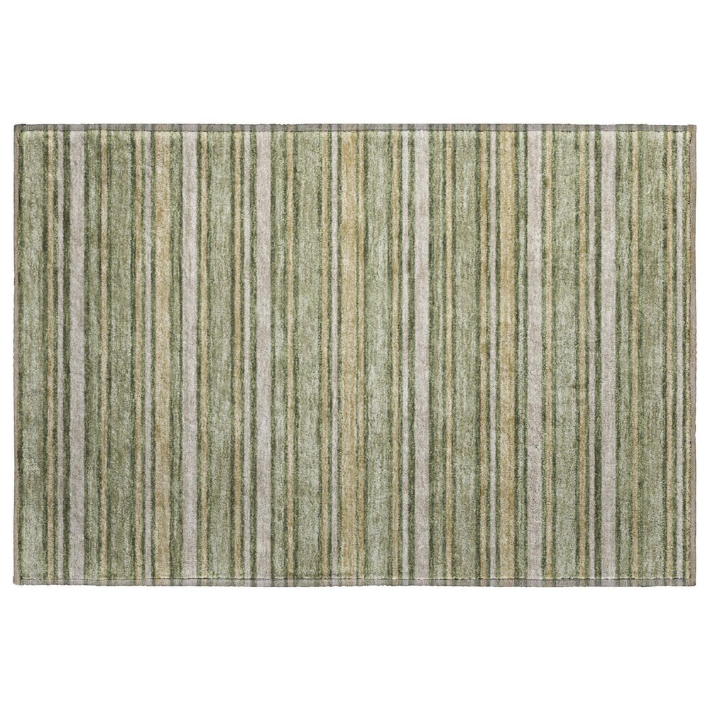 Dalyn Rug Company Soft Essentials Striped Olive 2"6" x 3"10" Indoor/Outdoor Area Rug, , large