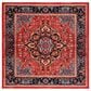 Safavieh Riviera  6"7" Square Red and Blue Area Rug, , large