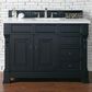 James Martin Vanities Brookfield 48" Single Bathroom Vanity in Antique Black with 3 cm White Zeus Quartz Top and Rectangular Sink, , large