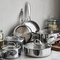 Green Pan Valencia Pro 10-Piece Uncoated Cookware Set in Stainless Steel, , large