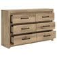 Ashley Brozmont 6-Drawer Dresser in Natural Brown, , large