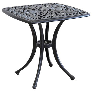 GatherCraft Geneva Patio Square End Table in Black, , large