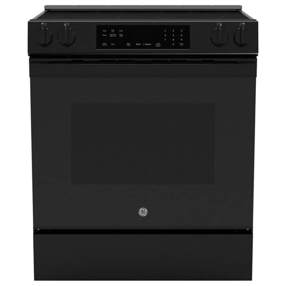 GE Appliances 30" Slide-In Electric Range with Crisp Mode in Black, , large