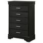 Crown Mark Amalia 5-Drawer Chest in Black, , large
