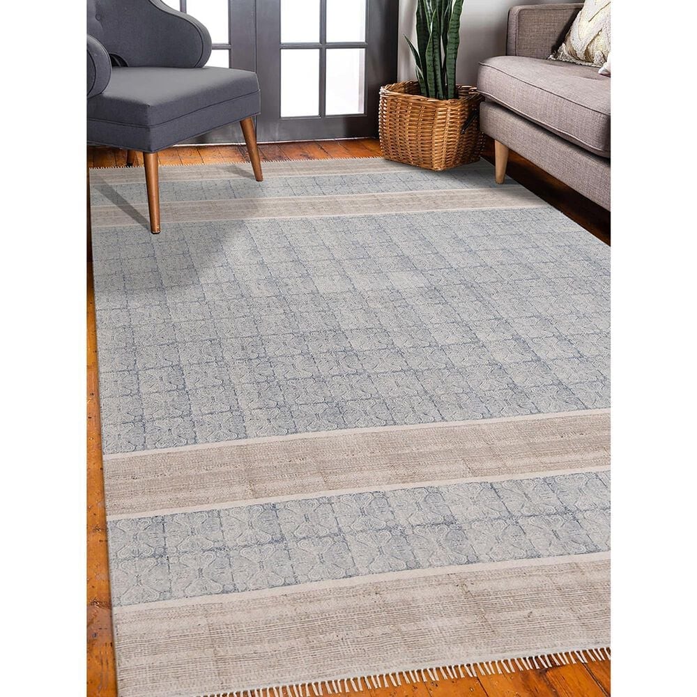 Amer Rugs Dune 9&#39; x 12&#39; Stone Blue Area Rug, , large
