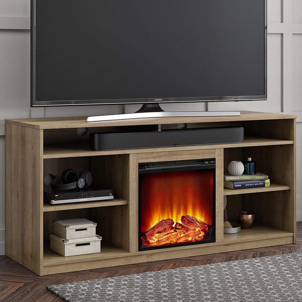 DHP South Haven Fireplace TV Stand in Natural, , large