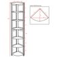 Regency Global Sourcing Flip Flop 67" Corner Folding Bookcase in Mocha Walnut, , large