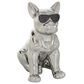 CosmoLiving by Cosmopolitan 12" Dog Sculpture in Silver, , large