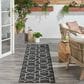 Nourison Horizon HOZ01 Black 2" x 6" Indoor/Outdoor Runner, , large