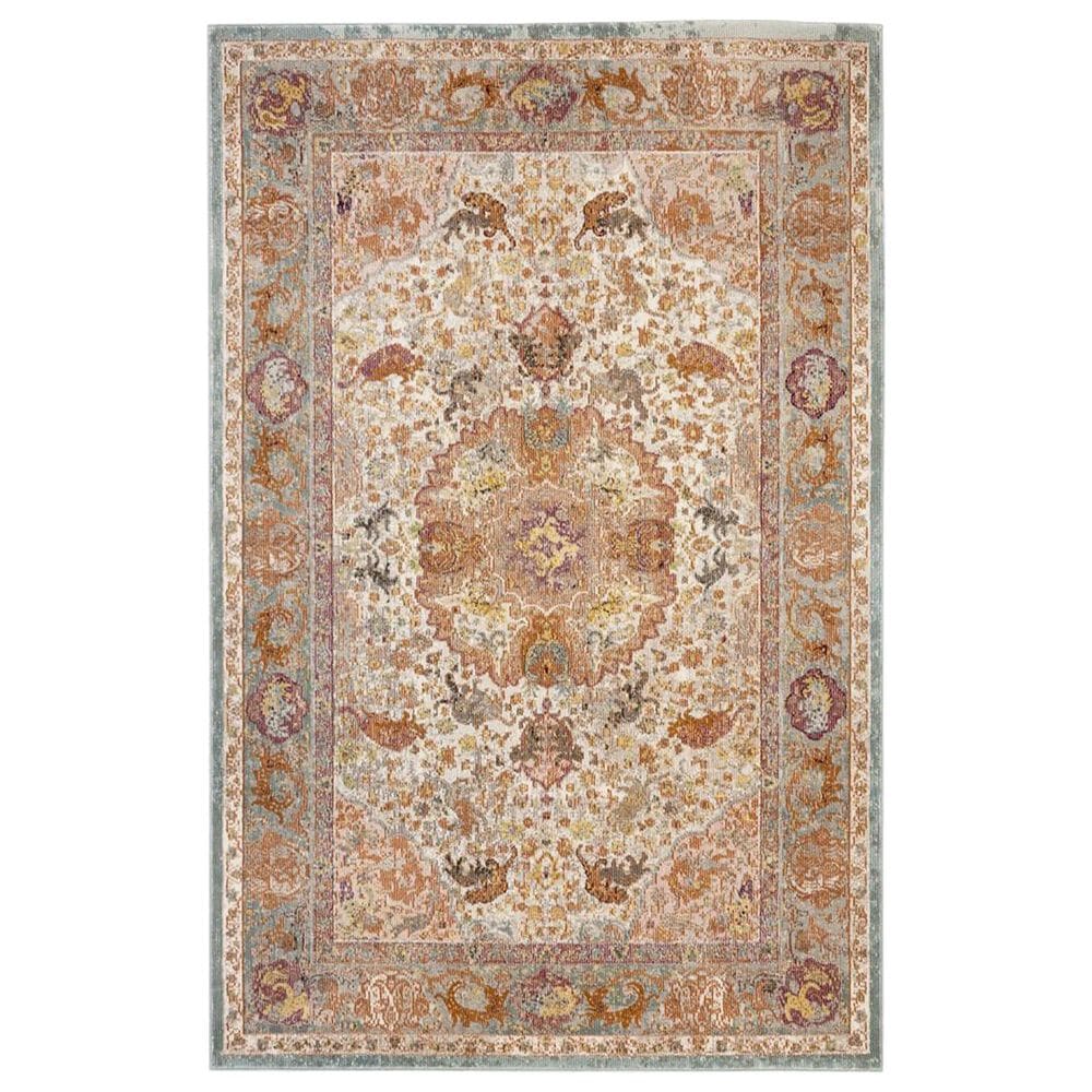 Safavieh Aria 4" x 6" Beige and Orange Area Rug, , large