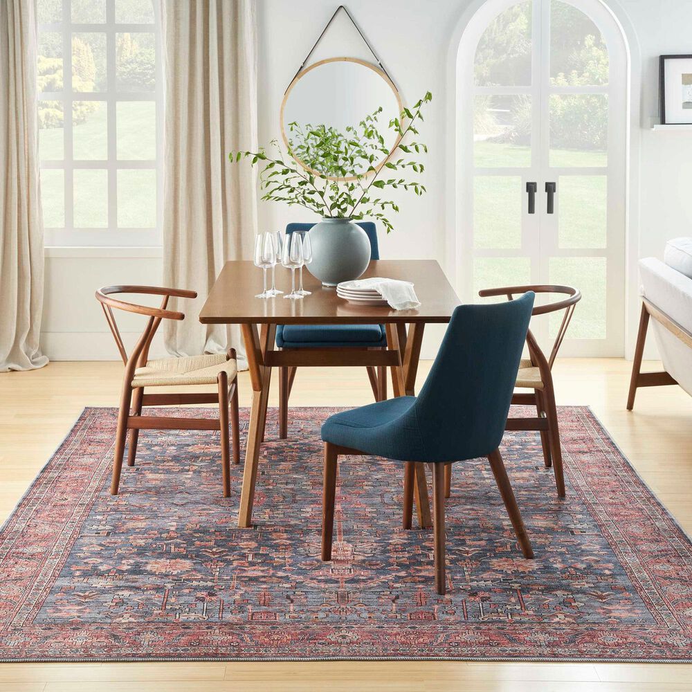 Nourison Grand Washables 9&#39;2&quot; x 12&#39; Navy Brick Area Rug, , large