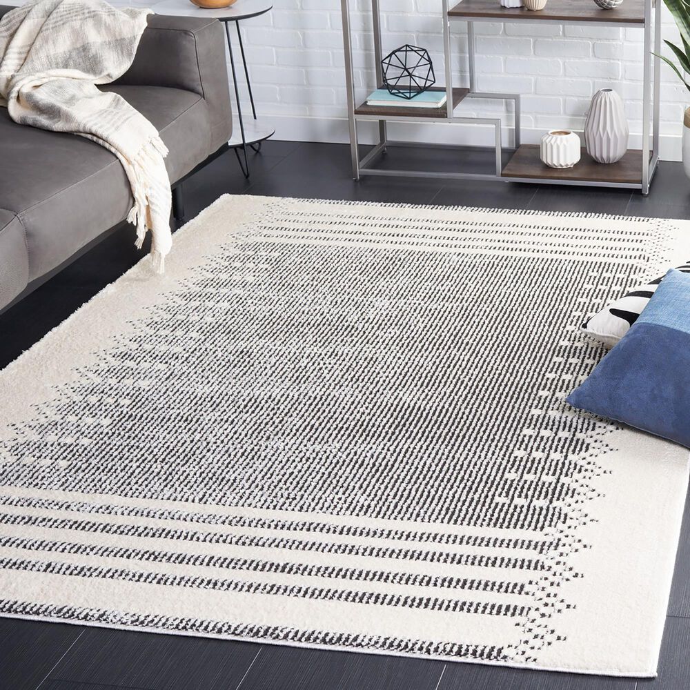 Safavieh Melody MEL106A 4&#39; x 6&#39; Ivory and Black Area Rug, , large