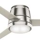 Hunter Commodus 54" Ceiling Fan with LED Light in Brushed Nickel, , large