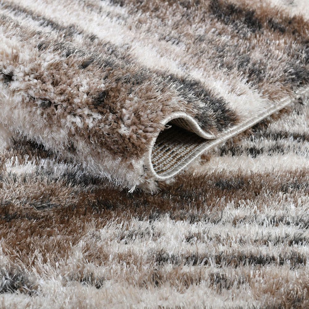 Central Oriental Pulse Delany Brown and Dark Vison 7'10" x 9'10" Area Rug, , large