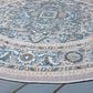 Safavieh Cabana CBN680N 6"7" Round Navy and Grey Indoor/Outdoor Area Performance Rug, , large