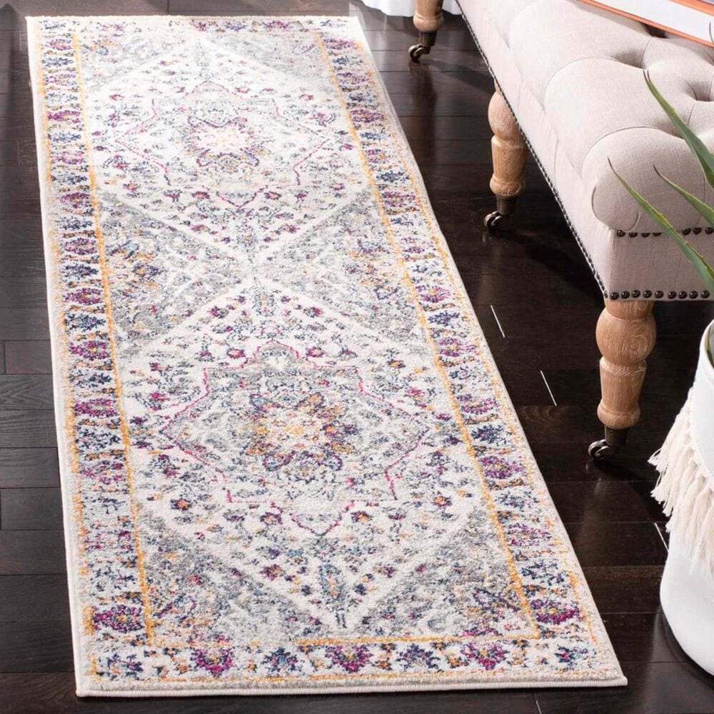 Safavieh Evoke EVK288A 2"2" x 7" Ivory and Grey Runner, , large