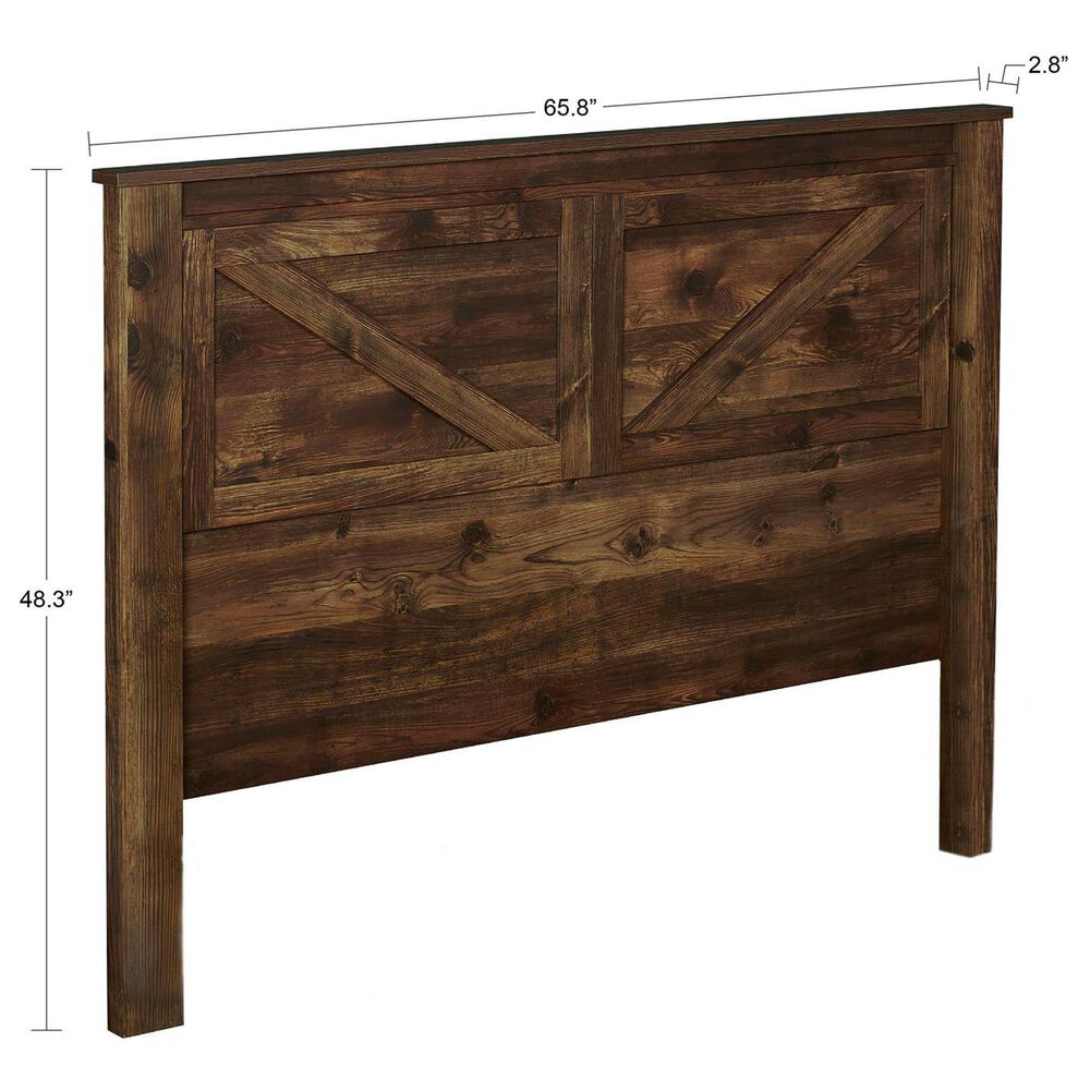 DHP Farmington Queen Headboard in Rustic, , large