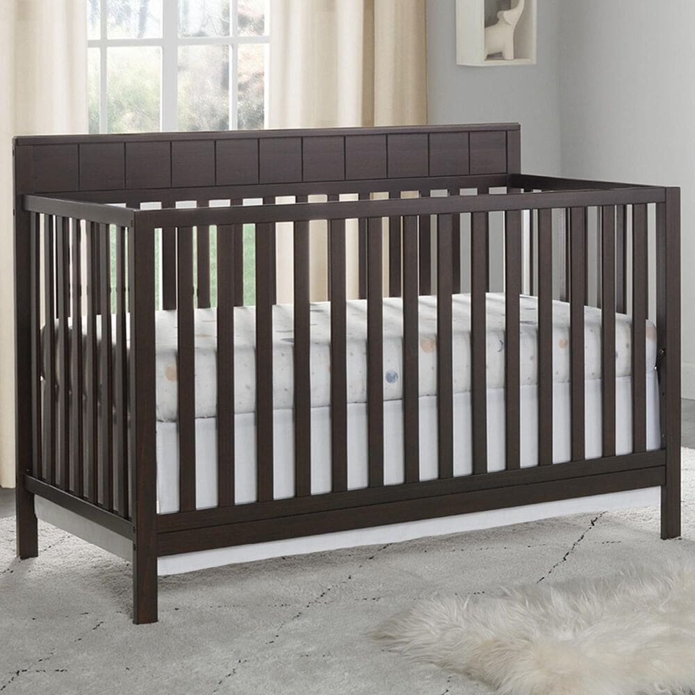 Oxford Baby Logan 4-In-1 Convertible Crib in Espresso, , large