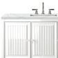James Martin Vanities Athens 48" Single Bathroom Vanity in Glossy White with 3 cm Ethereal Noctis Quartz Top and Rectangular Sink, , large