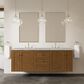 James Martin Laurent 72" Double Bathroom Vanity in Honey Oak with 3 cm Victorian Silver Silestone Top and Rectangular Sinks, , large