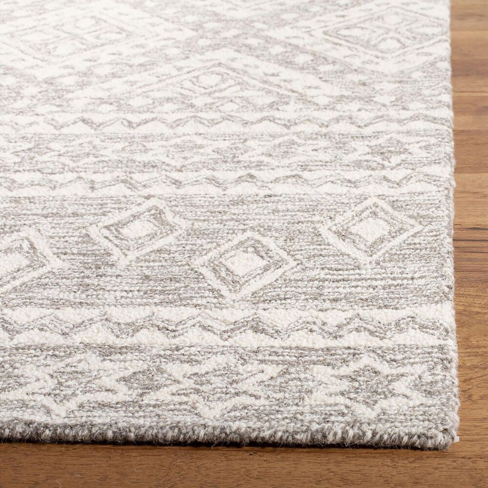Safavieh Micro-Loop 5&#39; x 8&#39; Dark Gray and Ivory Area Rug, , large