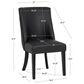 Linon Home Decor Adler Side Chair with Black Faux Leather Cushion in Black, , large