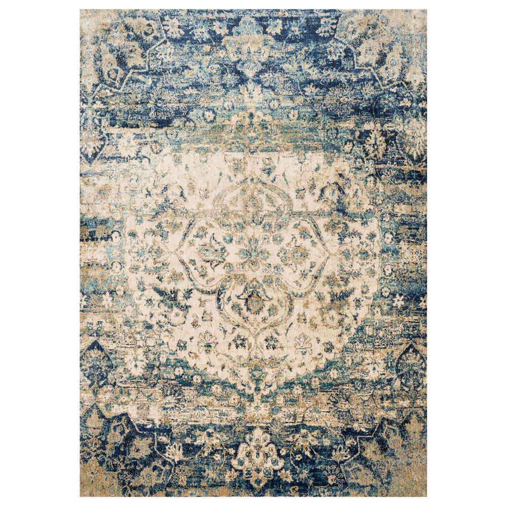 Loloi Anastasia 12" x 15" Blue and Ivory Area Rug, , large