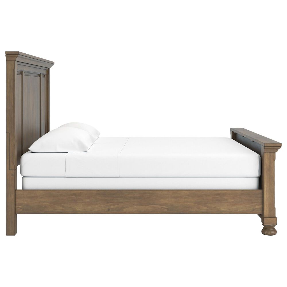 Ashley Feddinger King Panel Bed in Chestnut Brown, , large