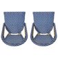 Hearth and Haven Outdoor Wicker French Barstool with Brown Aluminum Frame in Teal Blue (Set of 2), , large
