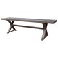 Hearth and Haven Outdoor Dining Bench with X-Shape Legs in Dark Gray, , large
