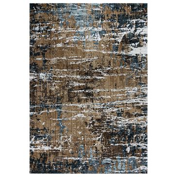 RIZZY Elite 10" x 13" Brown, Grey and Denim Area Rug, , large
