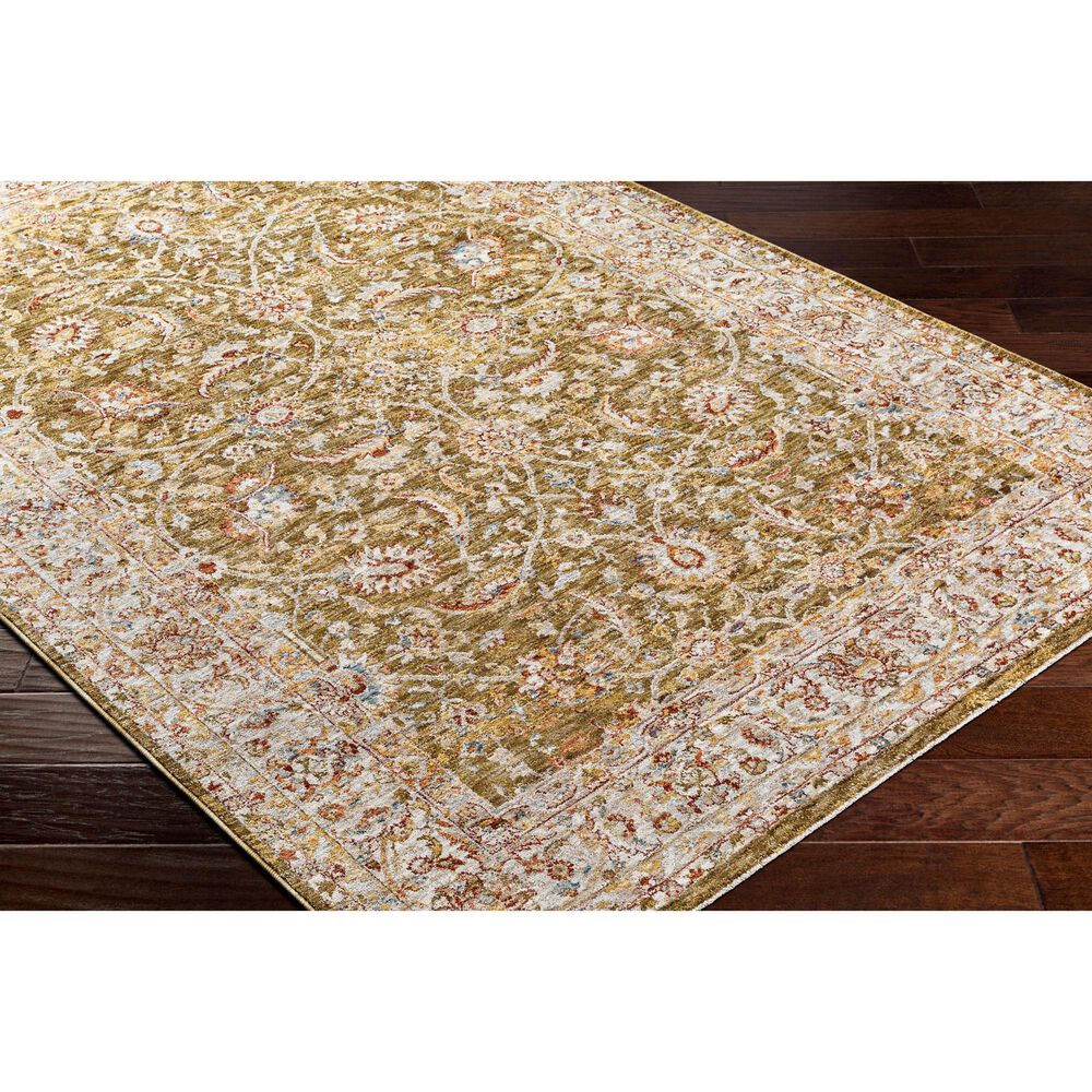 Surya Mona Lisa 5&#39; x 7&#39;5&quot; Olive, Mustard, Tan, Brick Red, Burgundy, Sage and Dark Blue Area Rug, , large
