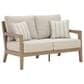 Ashley Hallow Creek Patio Loveseat in Beige, , large