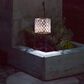 Allsop Soji Stella Drum Chevron Solar Lantern in Copper, , large