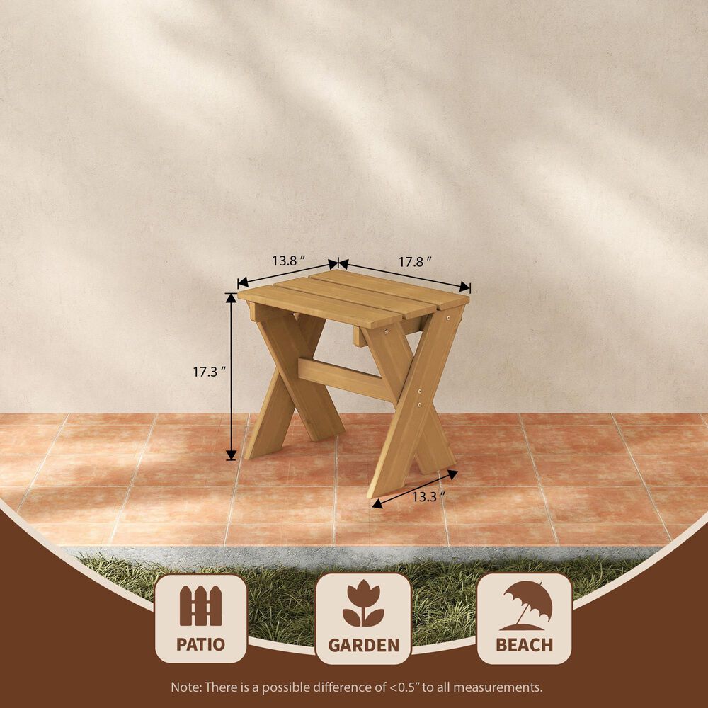 HOMLUX Patio End Table in Pine, , large