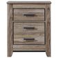 Signature Design by Ashley Zelen 2 Drawer Nightstand in Warm Gray, , large