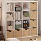 HOMLUX 16-Cube Reversible Open Back Bookshelf in White, , large