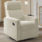 Oxford Baby Layton Swivel Glider Recliner in Corduroy Pearl White, , large