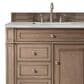 James Martin Vanities Bristol 36" Single Bathroom Vanity in Whitewashed Walnut with 3 cm Victorian Silver Quartz Top and Rectangular Sink, , large